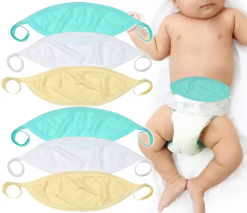 Miniatura 17 de ToBeInStyle Paquete de 3 Cómodas Fajas Abdominales para Bebés Recién Nacidos - Pastel - Talla Única Paquete de 3: Pastel