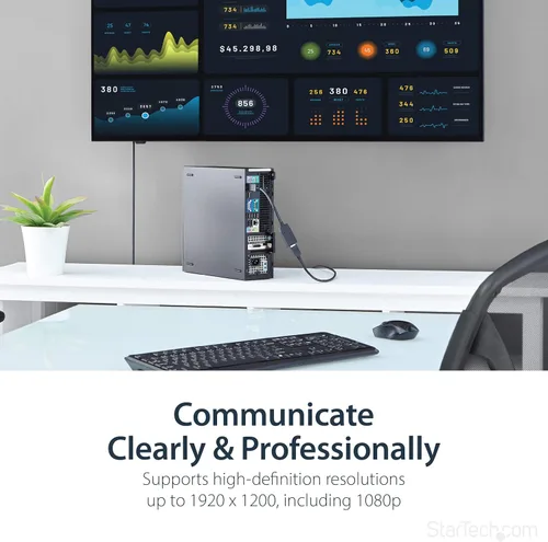 Miniatura 4 de Conversor de video con DisplayPort a HDMI 4K con audio, de la marca StarTech Estándar Negro