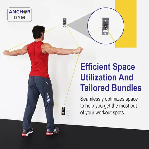 Miniatura 4 de Anchor Gym Anclaje de montaje en pared para entrenamiento – Estación de ejercicio de anclaje de entrenamiento para correas de peso corporal, bandas