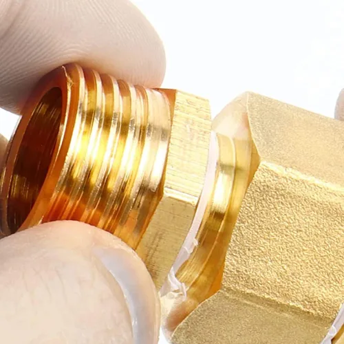 Miniatura 5 de SDTC Tech Paquete de 2 adaptadores reductores de buje de latón rosca macho NPT de 3/4 pulgadas a accesorios de tubería de rosca hembra NPT de 1/2