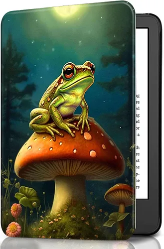 Miniatura 62 de Funda para Kindle básico de 6 pulgadas (11.ª generación), múltiples ángulos, piel sintética, delgada, con función de encendido y apagado automático