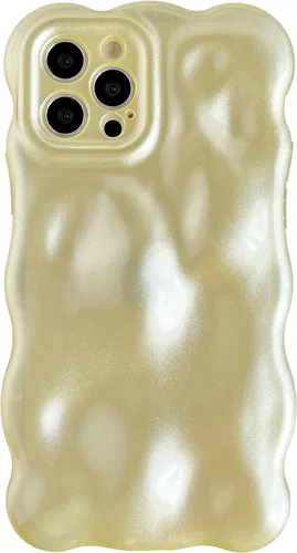 Miniatura 11 de Caseative Funda para iPhone 12 Pro, onda de onda de agua Meteorito Burbuja Cromo Galvanizado Candy Phone Case (Plata)