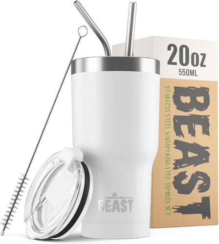 Miniatura 68 de Beast Vaso Térmico de 30 oz de Acero Inoxidable con Aislamiento al Vacío para Café y Hielo de Doble Pared Termo de Viaje (Rojo Arándano)