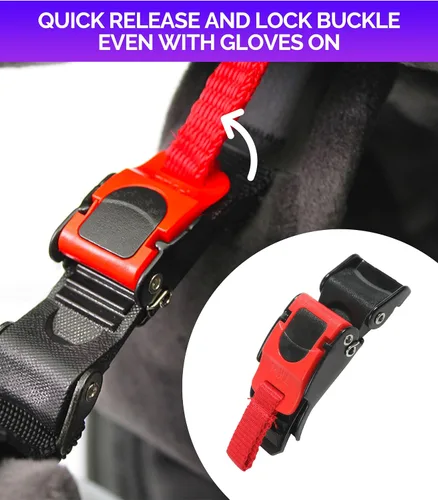Miniatura 5 de RACOONA Hebilla de Botón para Casco, Hebilla de Liberación Rápida para Correa de Casco de Motocicleta, Accesorios para Automóvil Clip de Velocidad