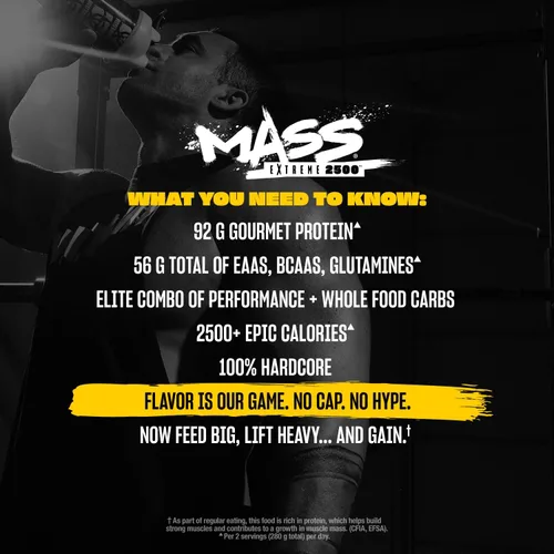 Miniatura 5 de Mutant Mass Extreme Gainer - Proteína de suero en polvo - Construye tamaño muscular y fuerza - Calorías limpias de alta densidad