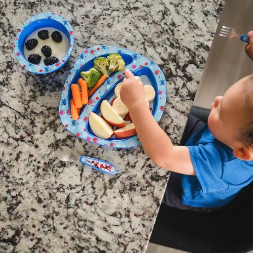 Miniatura 4 de The First Years - Juego de vajilla para niños pequeños de Spidey y sus increíbles amigos - Platos y cubiertos para niños pequeños - Apto