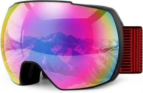 Miniatura 15 de OULAIQI Gafas de esquí de nieve, protección OTG UV400, anti niebla, esquí, patinaje, snowboard, gafas de snowboard para hombres, mujeres y jóvenes