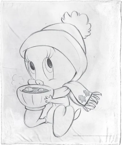 Miniatura 21 de Northwest Looney Tunes - Manta de seda táctil, 50 x 60 pulgadas, cuenco de cereales
