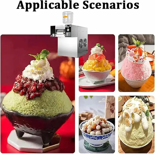 Miniatura 3 de Máquina trituradora de hielo comercial, Máquina de hielo de copo de nieve, Máquina de hielo continua, Trituradora de hielo de acero inoxidable