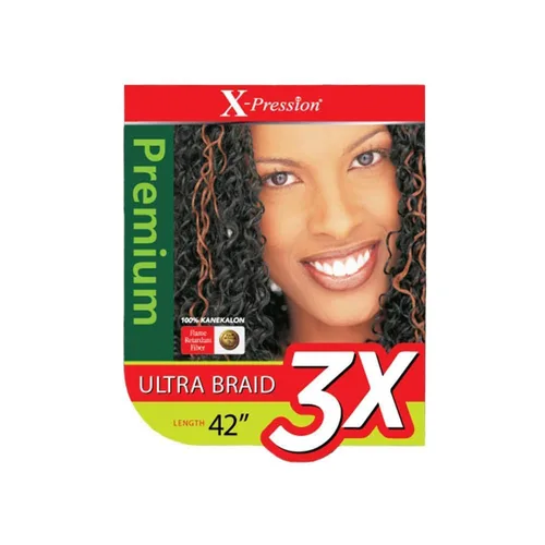 Miniatura 4 de Outre Braids X-Pression Kanekaion - Trenza preestirada de 3X Kanekalon de 42 pulgadas (paquete de 5, 4)