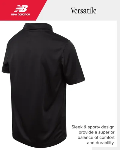 Miniatura 4 de New Balance Conjunto de pantalones cortos deportivos para niños, 2 piezas, camiseta polo de golf de manga corta y pantalones cortos deportivos