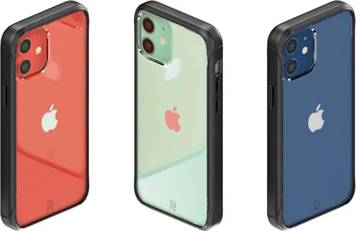 Miniatura 7 de REBEL Funda transparente para iPhone 12 Mini [Crystal Series Gen-2] sin amarillamiento, doble arañazos, protección a prueba de golpes, agarre