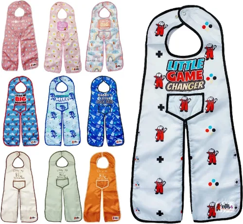 Miniatura 4 de Moore of Rachel's New Mr. Zippy - Baberos impermeables de cuerpo completo súper suaves en bonitos diseños para bebés de 6 a 36 meses