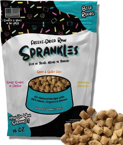Miniatura 11 de Alimento liofilizado para perros de razas pequeñas y grandes, 6 onzas de carne de res para perros quisquillosos, fabricado en Estados Unidos, sin