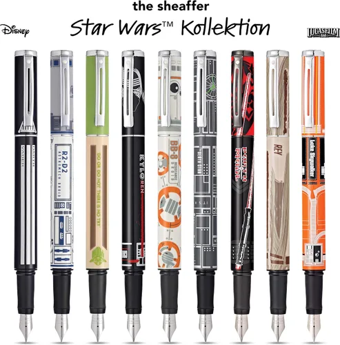 Miniatura 3 de Sheaffer Pop Star Wars Yoda - Pluma estilográfica con borde cromado y punta mediana