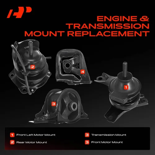 Miniatura 3 de A-Premium Kit de montaje de motor de 2 piezas [DOHC] compatible con Honda Accord 2013 2014 2015 2016 2017 L4 2.4L, Reemplaza# 50830T2FA01