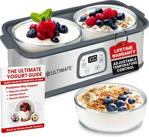 El mejor fabricante de yogur probiótico con control ajustable de tiempo y temperatura, hace billones de probióticos para una mejor salud intestinal,