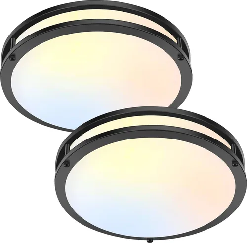 Miniatura 18 de Lámpara de techo empotrada negra, 30 W, 4000 lm, 5CCT, regulable, accesorio de lámpara de techo LED, 2700 K/3000 K/4000 K/5000 K/6500 K, ajustable