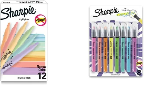 Miniatura 9 de SHARPIE Marcadores de bolsillo S-Gel Gel Bolígrafos Marcadores de punta de cincel pastel suave y bolígrafos de tinta de gel negra sin manchas
