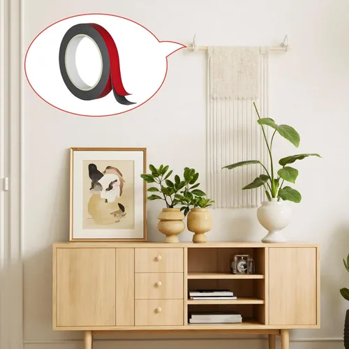 Miniatura 8 de Cinta de doble cara resistente, cinta de montaje VHB de 0.4 pulgadas x 16.4 pies, tiras adhesivas impermeables para paredes, decoración del hogar