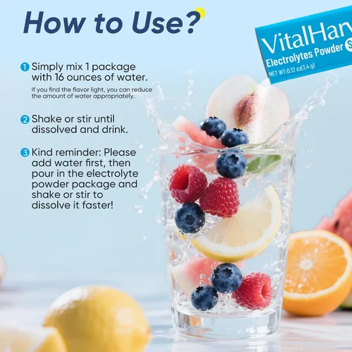 Miniatura 5 de VitalHarvest 36 sobres de electrolitos en polvo sin azúcar, paquetes de hidratación, bebida líquida de electrolitos para IV diaria, con sabor a lima