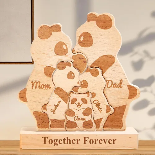 Miniatura 11 de Pies de bebé de madera personalizados con nombres de familia, We are One, rompecabezas de nombres de miembros de la familia personalizados, regalos
