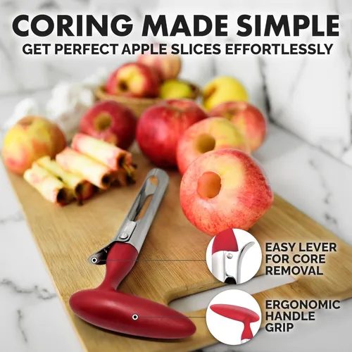 Miniatura 6 de Deshuesador para manzanas de calidad superior - Fácil de usar y duradero deshuesador de corazón de todas las variedades de manzanas, peras, Cherry