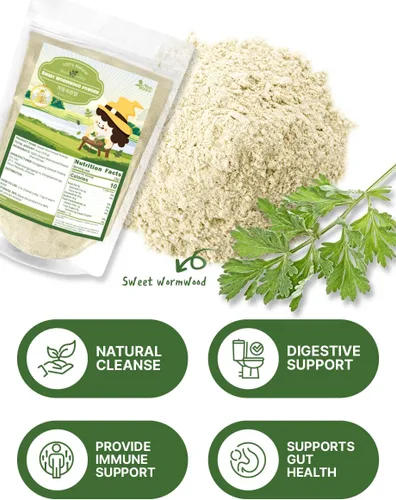 Miniatura 3 de NICE WITCH'S Polvo de ajenjo dulce coreano 100% puro, 6.00 oz / 6 onzas, Artemisia Annua, natural