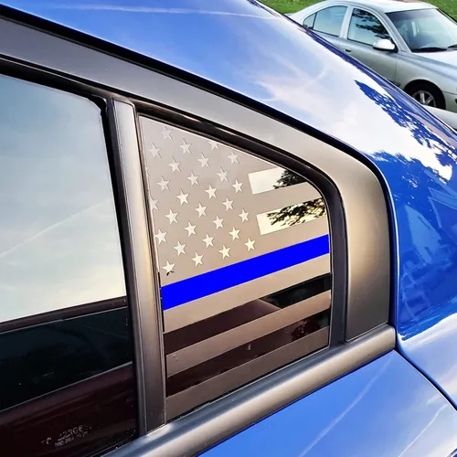 Miniatura 7 de Xinghe para Dodge Charger 2011-2023, calcomanías de bandera americana para ventanas laterales traseras, 2 piezas de calcomanía de bandera de EE. UU.