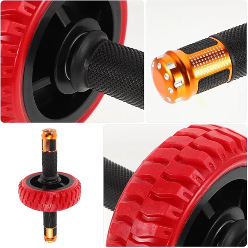 Miniatura 3 de Rueda ergonómica para abdominales para gimnasio en casa con asas antideslizantes, construcción y resistencia constante para entrenamiento muscular