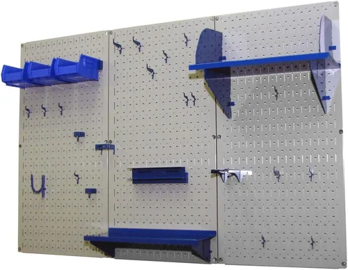 Miniatura 2 de Organizador de herramienta control de pared 30-wrk-400wb estándar panel perforado mesa de trabajo de metal, 30-WRK-400 GBU Tablero de clavijas gris