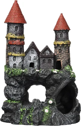Miniatura 8 de Penn-Plax Age-of-Magic Wizard's Castle Aquarium Decor – Seguro para peceras de agua dulce y salada – Pequeño