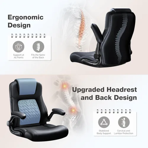 Miniatura 7 de Furmax Silla de oficina grande y alta de 500 libras, sillas de oficina resistentes, silla ergonómica de escritorio con respaldo alto, reposabrazos