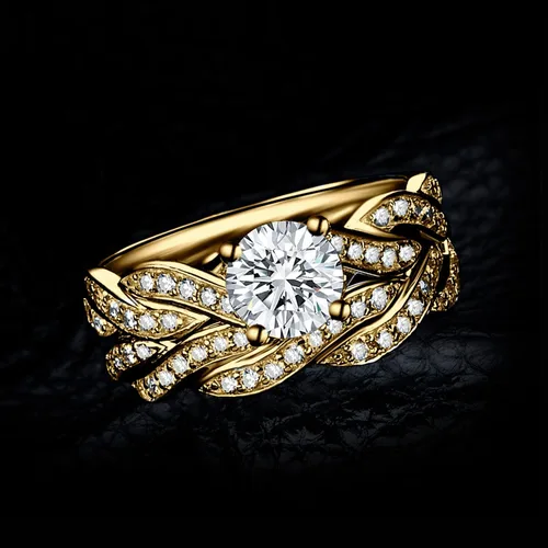 Miniatura 9 de JewelryPalace Anillos de compromiso para mujer, plata de ley 925 chapada en oro de 14 quilates, anillos de promesa de circonita cúbica para ella