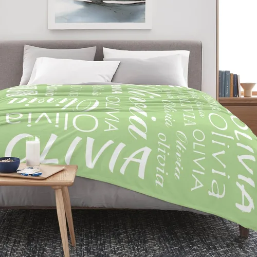 Miniatura 3 de Manta personalizada con nombre para niños y adultos, manta de franela personalizada con nombre