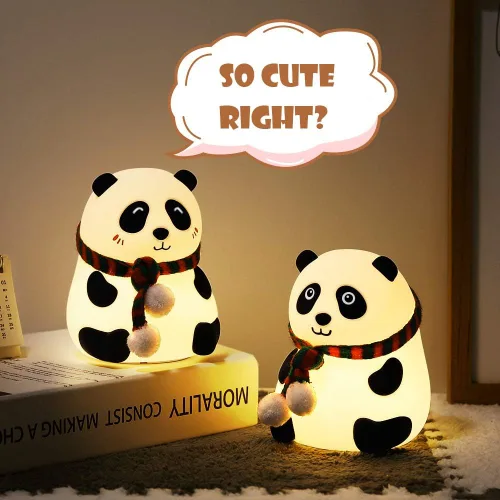 Miniatura 9 de Luz nocturna LED para niños, bonita luz nocturna de enfermería, lámpara de cuidado de los ojos no parpadeante, recargable por USB, control táctil