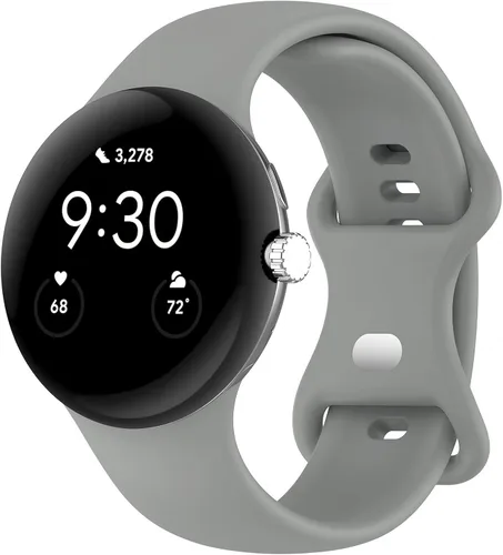 Miniatura 11 de Correa Compatible con Google Pixel Watch 1/2/3/4 (41mm), Pulsera de Reemplazo de Silicona Suave Deportiva para Google Pixel Watch 41mm Negro