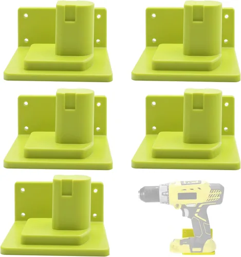Miniatura 9 de Paquete de 10 soportes de pared para herramientas compatibles con Ryobi 18V herramientas eléctricas soporte para muelle de pared gancho organizador