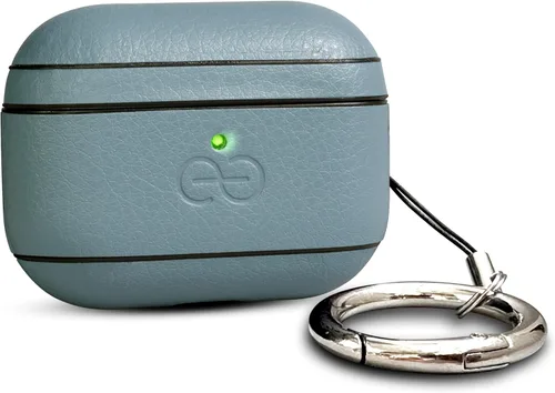 Miniatura 24 de Dreem Om - Funda para estuche con clip para llavero compatible con AirPods 1 y 2, funda de cuero vegano para Airpods para hombres y mujeres, Negro