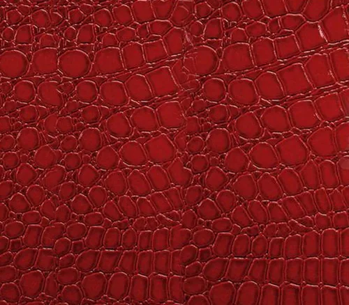 The Yard - Tapicería de piel sintética de cocodrilo de tela de vinilo color rojo, 54 pulgadas de ancho