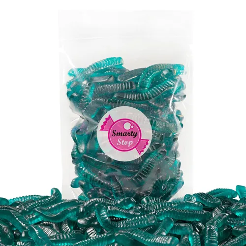 Miniatura 2 de Smarty Stop Sweet & Sour Multi Flavor, Gomitas de gusanos coloridos (1 libra (paquete de 1), frambuesa azul)