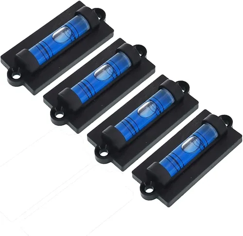 Mini nivel de burbuja portátil nivel cuadrado con agujeros de montaje para uso doméstico pequeño (azul)