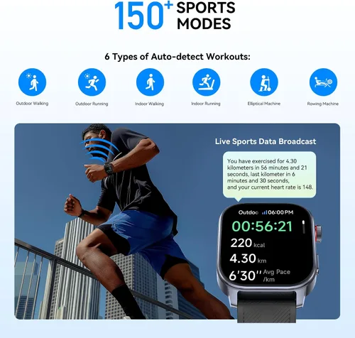 Miniatura 6 de Reloj inteligente (respuesta/hacer llamadas), reloj inteligente con pantalla AMOLED curva de 2.1 pulgadas para hombres y mujeres, rastreadores