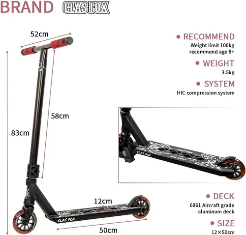 Miniatura 2 de Freestyle Pro Stunt Scooter 4.331 in Pro Scooter Ruedas HIC Sistema de compresión Kick Scooter
