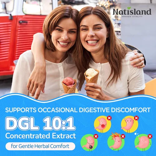 Miniatura 3 de DGL y gomitas de carnosina de zinc, apoyan el malestar estomacal ocasional y la comodidad digestiva, extracto de regaliz deglicirrizinado 10:1
