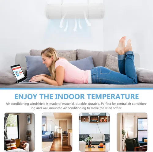 Miniatura 8 de Holibanna 1 Unidades de aire acondicionado Parabrisas Draft Stopper para ventanas Accesorios interiores Aire acondicionado para habitación Deflector