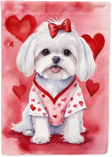 Miniatura 72 de Caroline's Treasures DAC5292CHF - Bandera de Border Collie My Valentine House para porche, grande, con manga para porche, para colgar en la pared