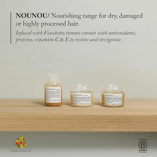 Miniatura 6 de Davines NOUNOU/Conditioner, Nourishing & Repairing Formula for Damaged, Processed or Brittle Hair - Restores Body & Shine with Lupin - Untangles &