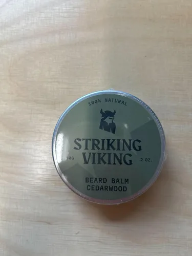 Miniatura 9 de Striking Viking Bálsamo para barba de cedro, paquete de 2 onzas líquidas, cedro, suaviza e hidrata con manteca de barba y karité, domina los vuelos