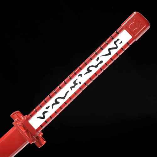 Miniatura 6 de Sword fort Espada Akame de acero al carbono, hecha a mano, Katana de metal real, accesorios de anime, accesorios de cosplay, espada samurái, rojo
